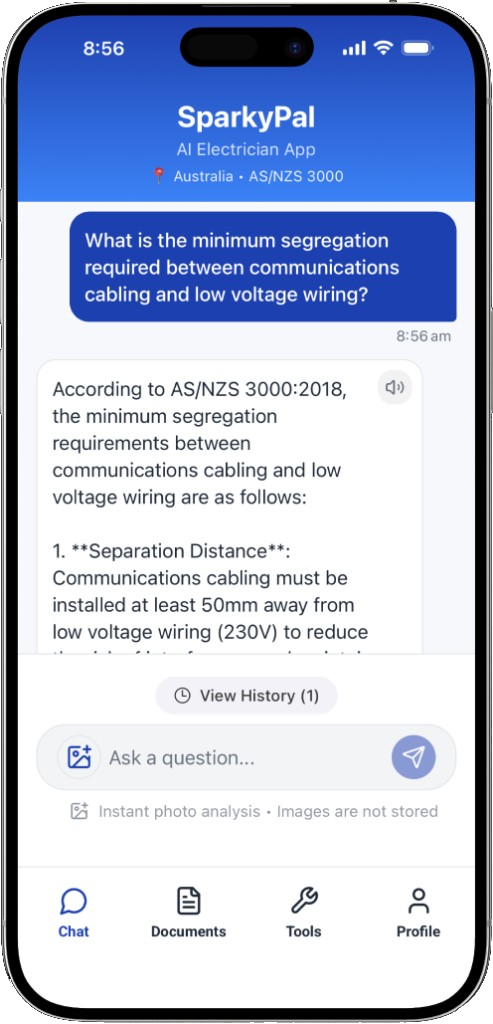 AI Electrical Chat inside SparkyPal